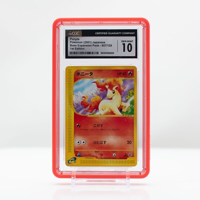 Pokemon Ponyta #007 Expedition Japanese Base Expansion 1st Ed CGC 10