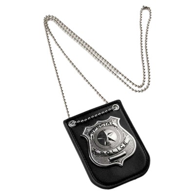 Kids Cop Badge Special Cop Necklace with Chain Dress Up Accessories Pretend Toy