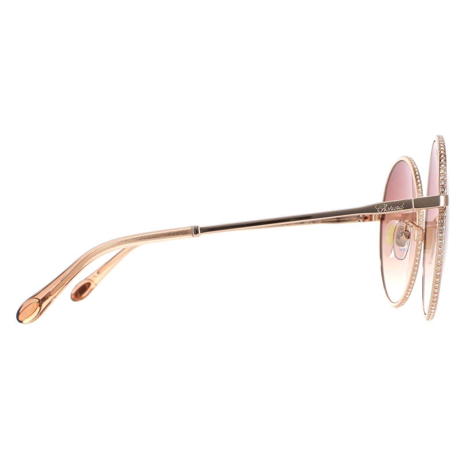 Pre-owned Chopard Sunglasses Schf11v 08fc 60 Shiny Copper Gold Brown Gradient