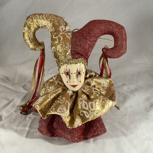 Vintage Brinn's 6.5” Jester Music Box Ornament Plays Send In
