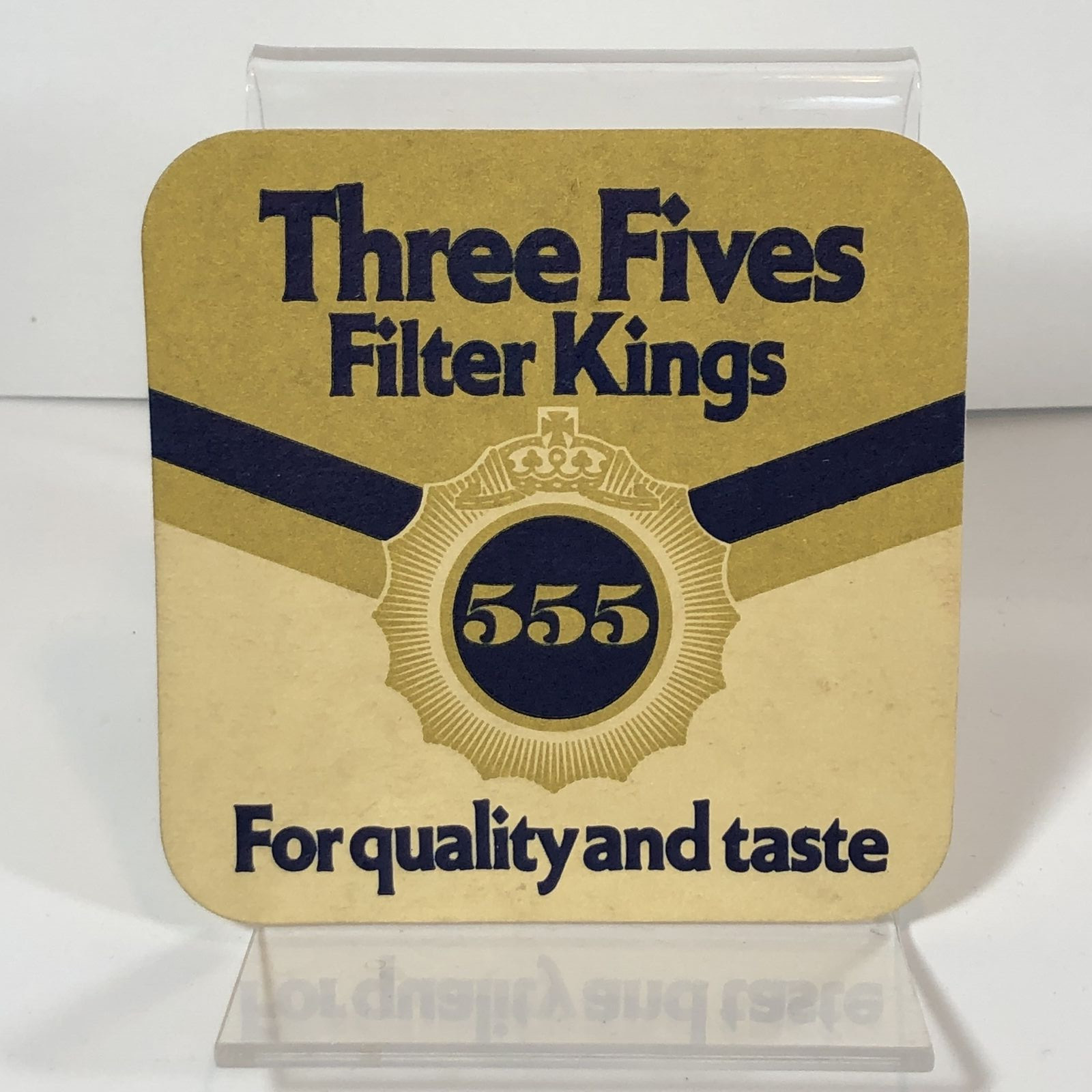 Vintage Three Five Filter Kings 555  Tobacco Beer Mat Coaster Advertising