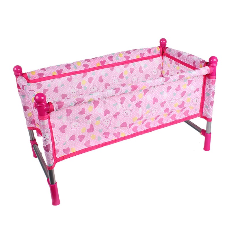 Baby Doll Stroller Cribs Cradles Nursery Role Play Children Game Toys Kid Gift