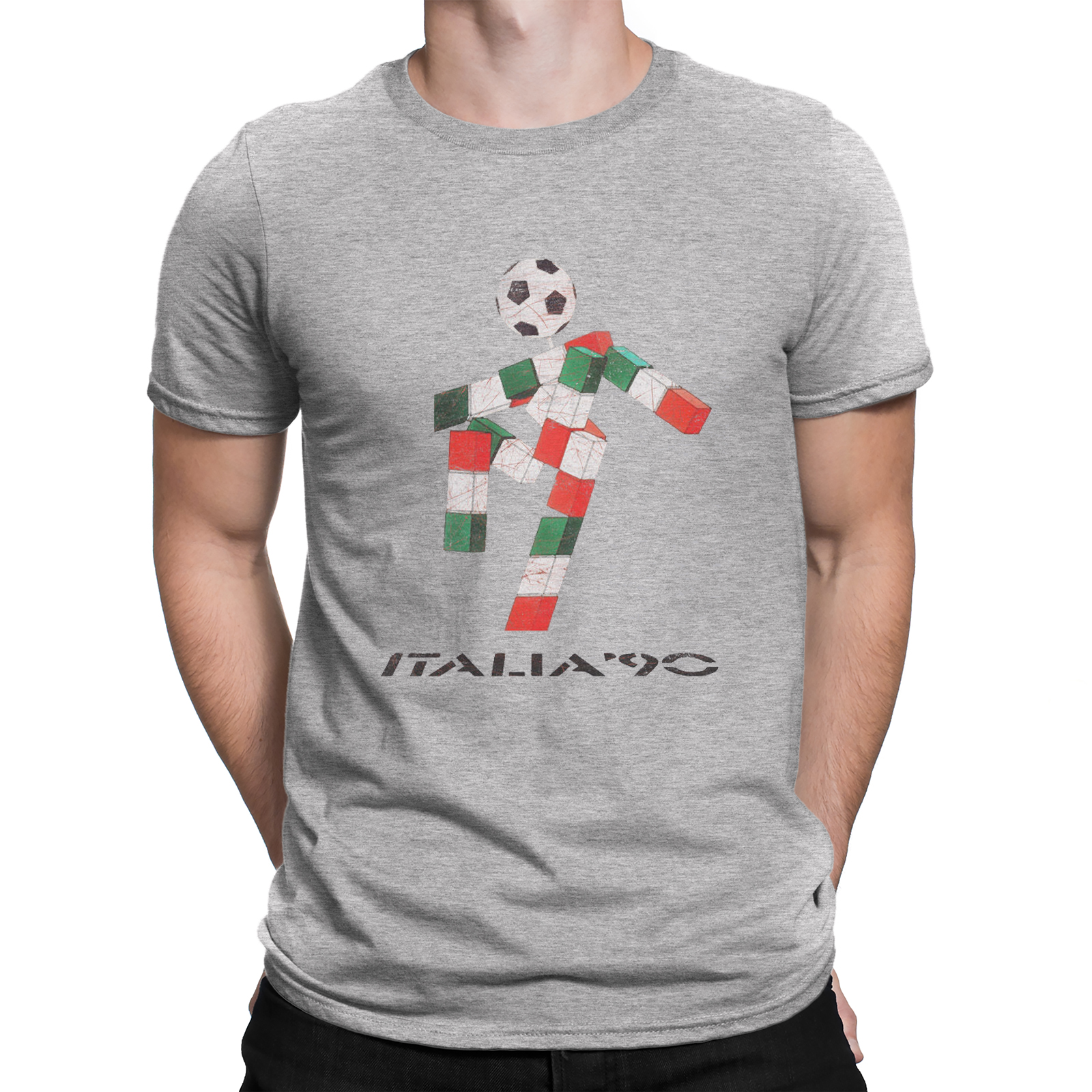 ITALY 1990 HOME FOOTBALL SHIRT SOCCER JERSEY SCORE DRAW sz L