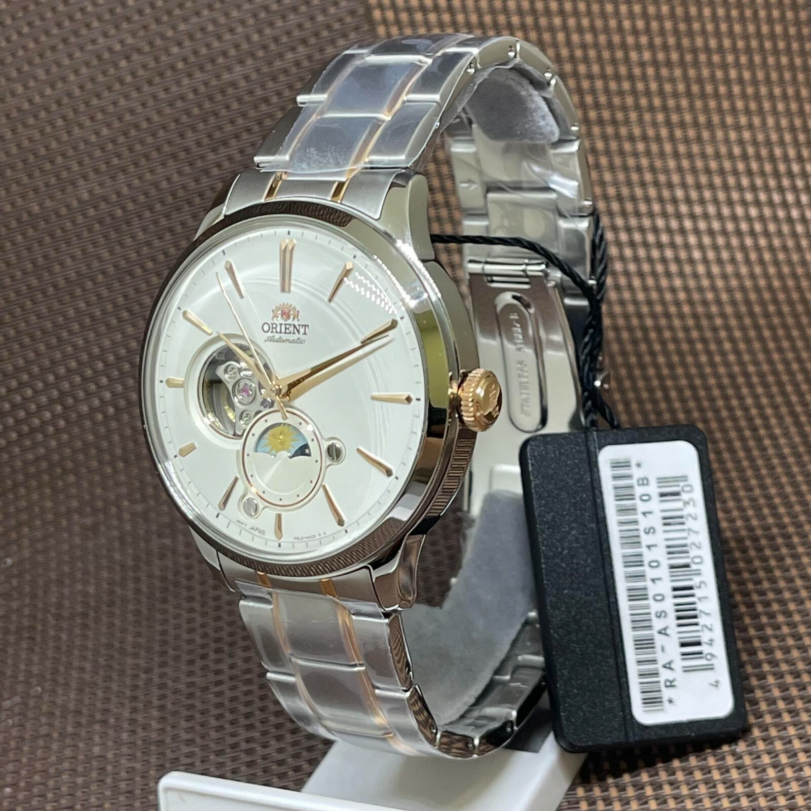 Pre-owned Orient Ra-as0101s10b Sun & Moon Series Classic Mechanical Men's Watch Ra-as0101s