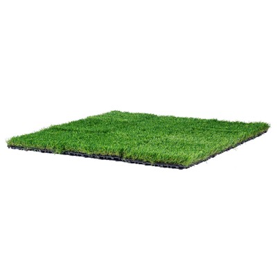 9 PCS 12'' x 12'' Artificial Grass Green Fake Lawn Rug Mat Rug Indoor/Outdoor