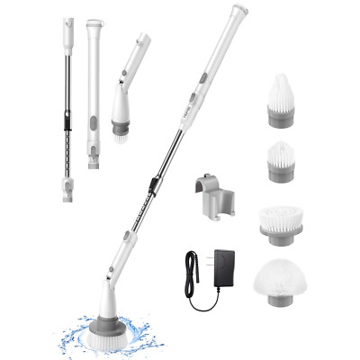 Electric Scrubtastic Rechargeable Cordless Spin Scrubber 4 Head Car Cleaning Mop