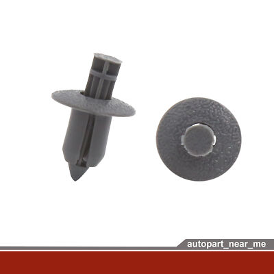 8mm Hole Plastic Push Type Rivet Fastener Door Bumper Pin Clips Gray - 40pcs