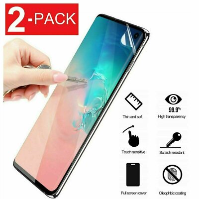 2-Pack HYDROGEL Screen Protector Samsung Galaxy S20 Ultra S10 S9 S8 Plus Note 20