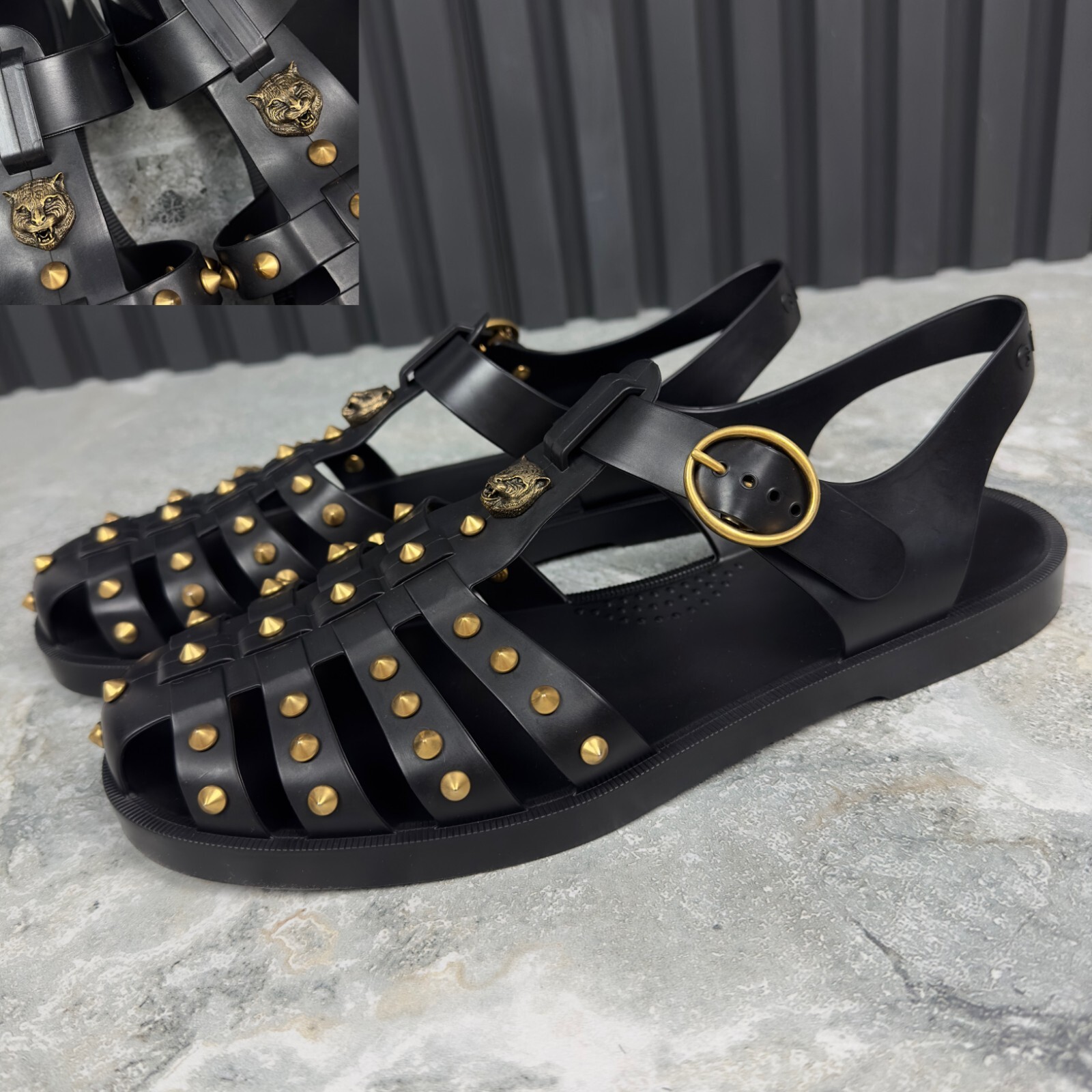 GUCCI ブラック ストラップミュール $_57.JPG?set_id=880000500F