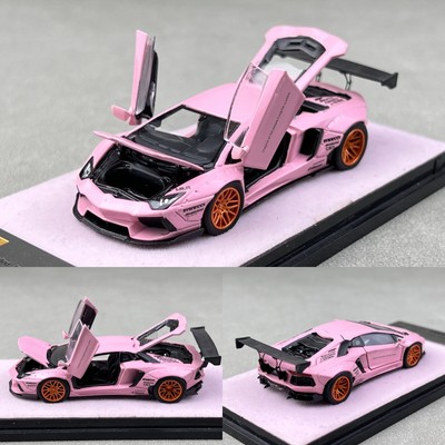 PGM 1:64 LBWK Lamborghini Aventador LP700-4 Pink Diecast Car Model Collection