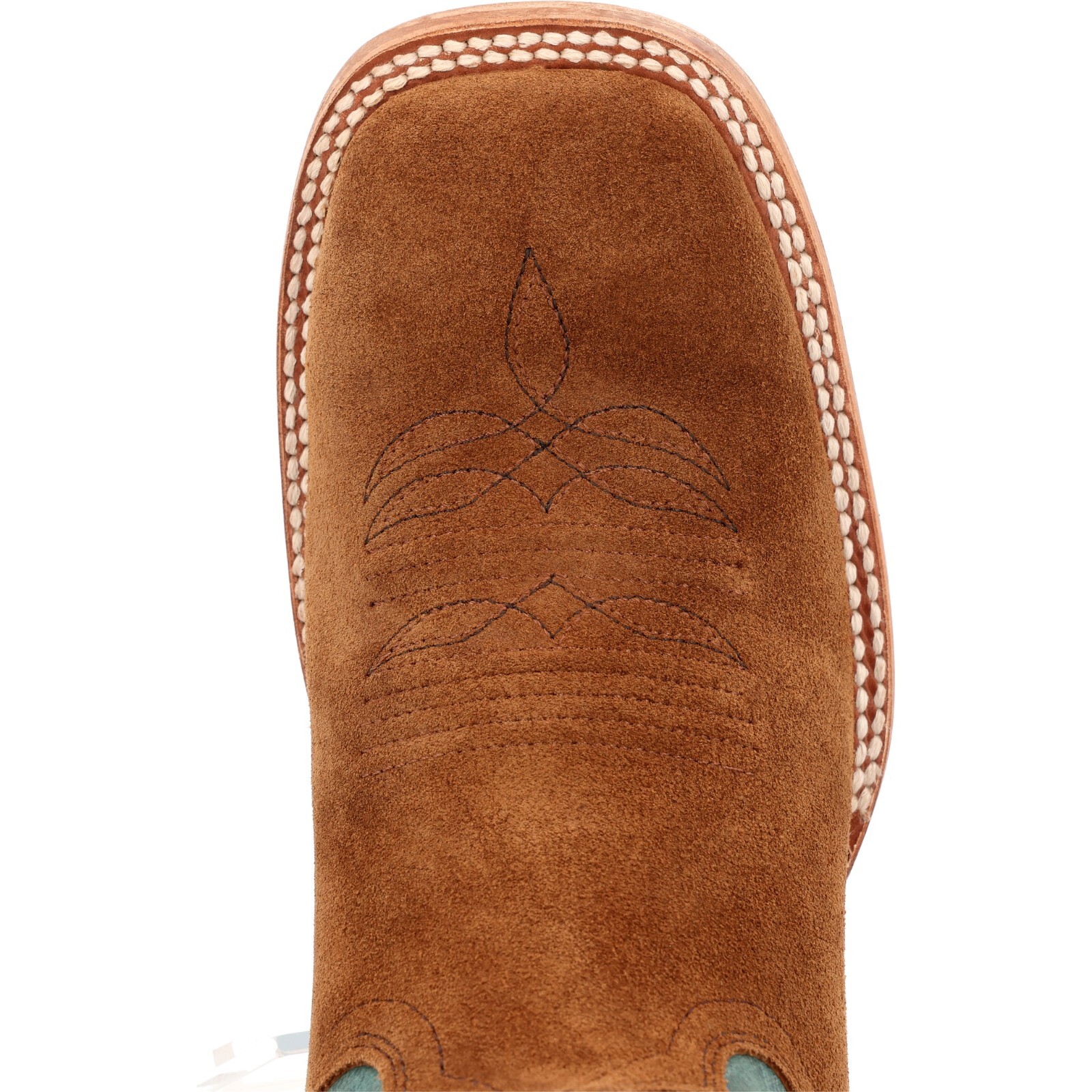 Pre-owned Durango Boots Durango® Prca Collection Roughout Western Boots Ddb0467 - All Sizes - In Whiskey Tobacco And Aqua