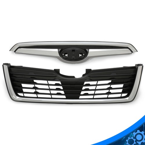 Передняя верхняя решетка радиатора в сетчатом стиле с хромированным покрытием для Subaru Forester 2019 2020 2021