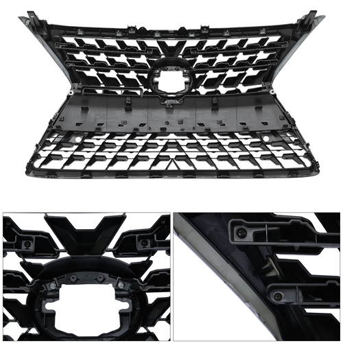 For 2014 2015 2016 2017-2022 LEXUS GX460 Front Gloss Black Grille Luxury Grill