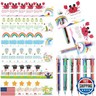 30 Set End of Year Student Gifts 6 in 1 Multicolor Ballpoint Pen Summer Encourage Card Bulk, Graduation Gift for Students, Last Day of School Party Favors from Teacher, Classroom Birthday Prizes