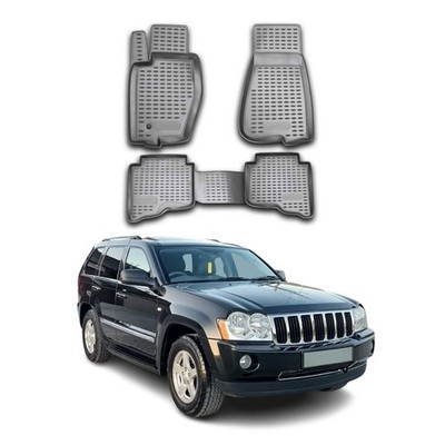 OMAC Floor Mats Liner for Jeep Grand Cherokee 2005-2010 Gray 4 Pcs