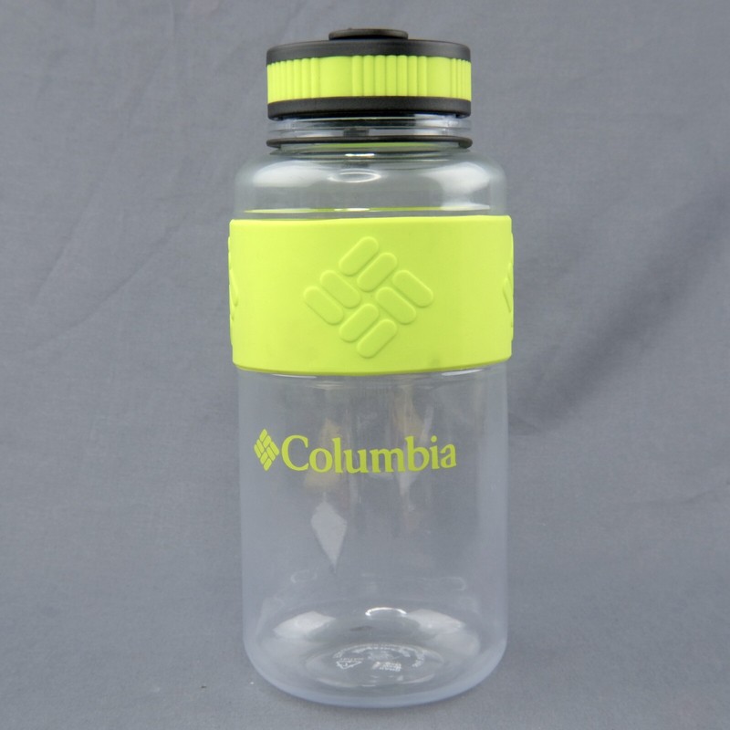 Columbia Wide Mouth Water Bottle Clear Green BPA Free Tritan 750 ml 25 oz