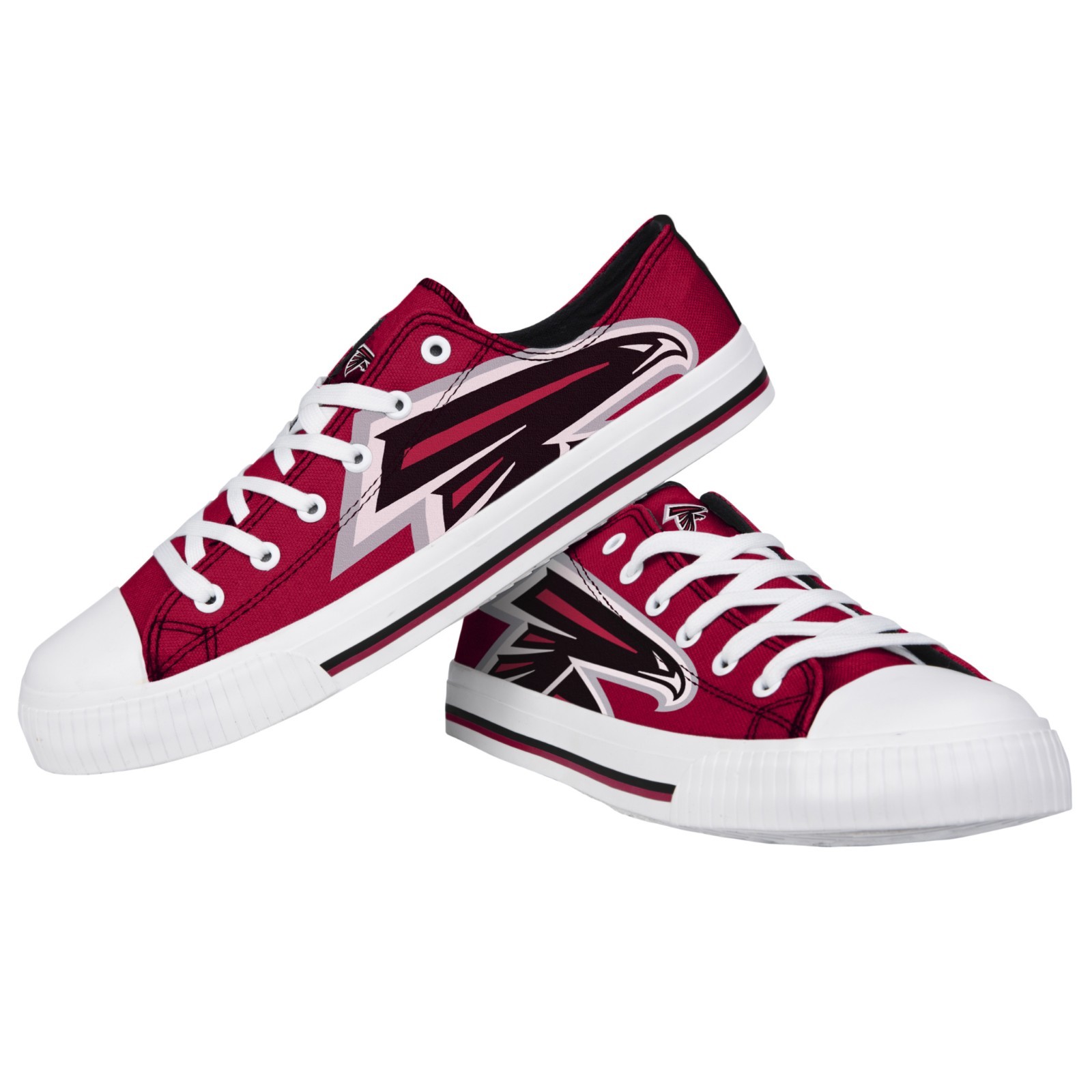 Atlanta Falcons NFL Men's Low Top Big Logo Canvas Shoes FREE