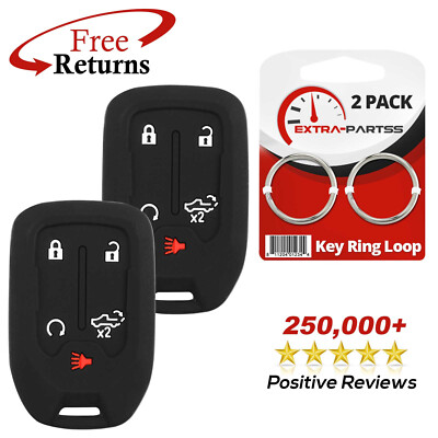 2 Keyless Entry Remote Cover Silicon Rubber Skin Jacket For Chevrolet GMC 5b