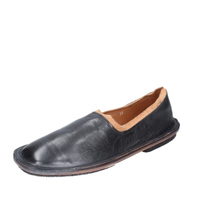 Chaussures Femme MOMA 38 Ue Mocassins Noir Cuir Marron en Daim EX920-38