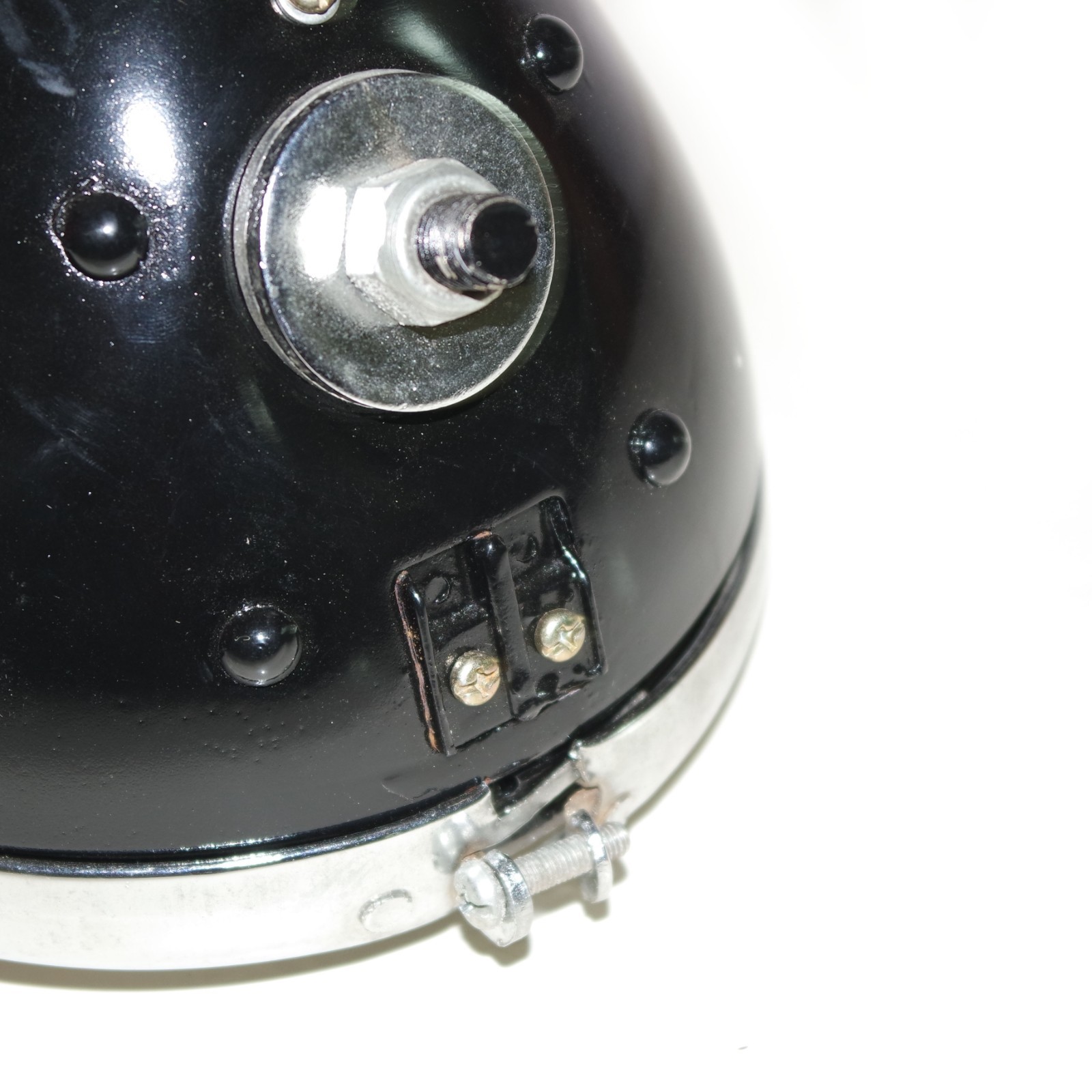 Retro Headlight Headlamp 7" Bottom Mount Fits Harley Cafe Racer Bobber 
