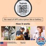 TAGHELP Reflective Breakaway Cat Collar with Apple AirTag Holder with Smart ID tag, QR Code Tag and Bell - Personalized Real-Time Tracking for Cats and Kittens,NO APP (Sky Blue)