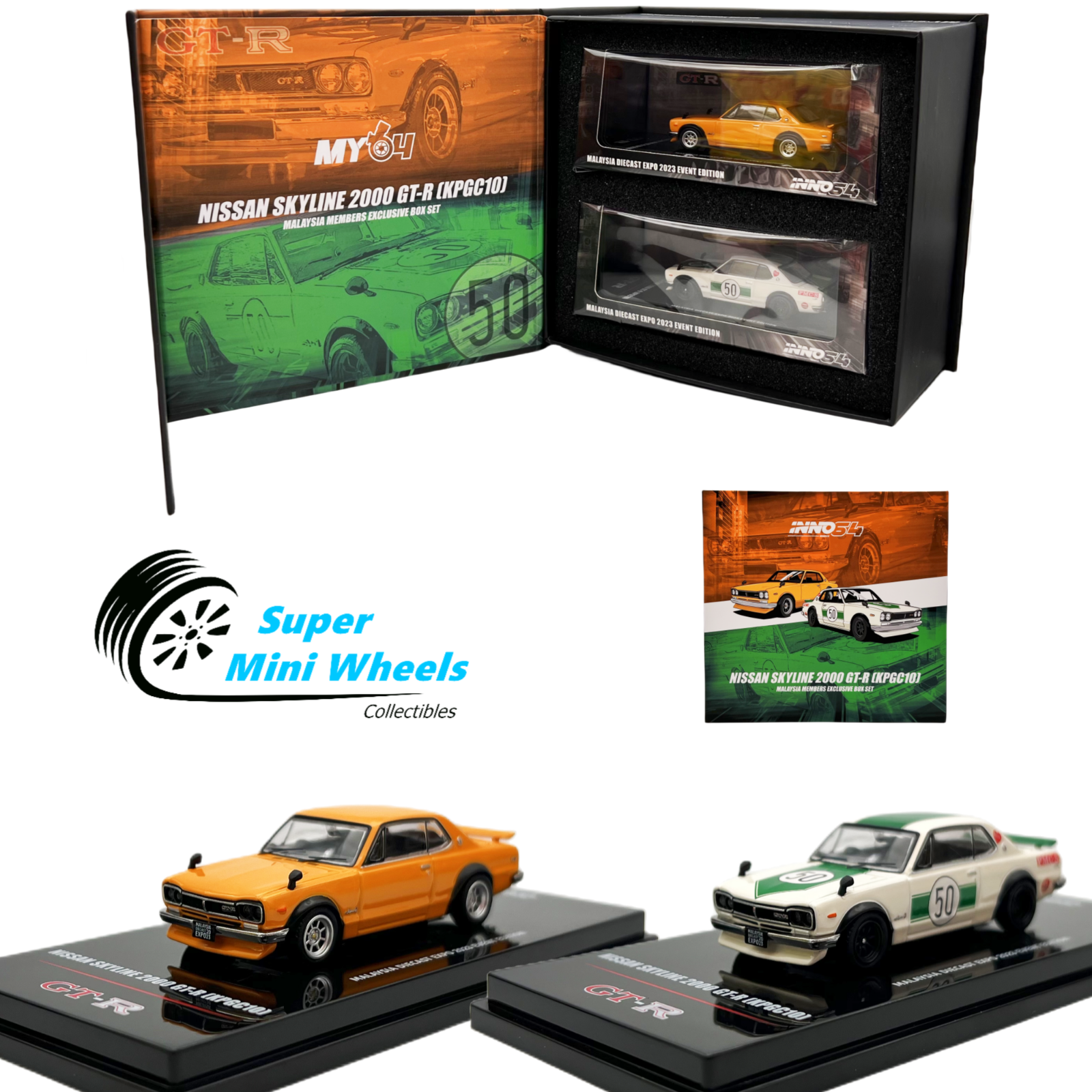 マレーシアエクスポ限定 ニッサンスカイライン 2000GT-R (KPGC10) INNO64 1:64 Nissan Skyline 2000 GT-R KPGC10 Malaysia EXPO