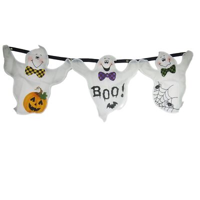HALLOWEEN Friendly Ghost Pumpkin Party Caspar Bunting Banner Haunted 56'' x 20''