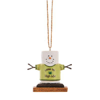 Ganz Smores Living High Snowman Plastic Christmas Ornament
