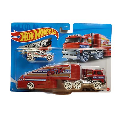 Superrigs Stuntin' Semi Stunt Team W/diecast Car New