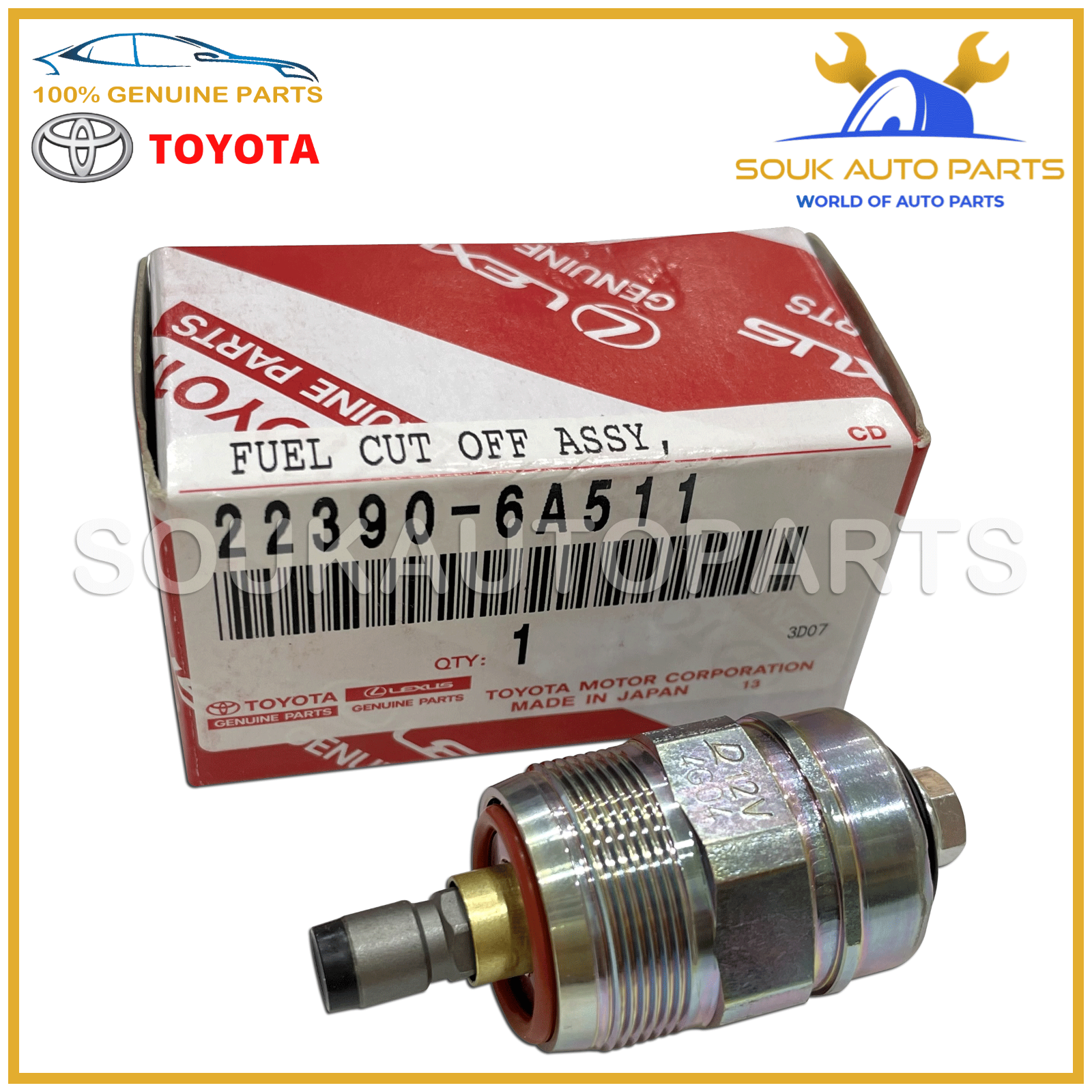 22390-6A511 Genuine Toyota FUEL CUT SOLENOID ASSY 223906A511