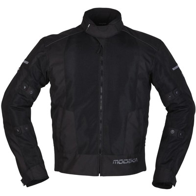 Modeka Men's Motorcycle Jacket Veo Air - Summer Textile Jacket Black Size M