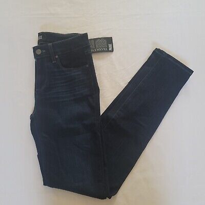 PAIGE Transcend Women's  Skyline Skinny Dark Blue Denim Jeans Malia Size 26'' NWT