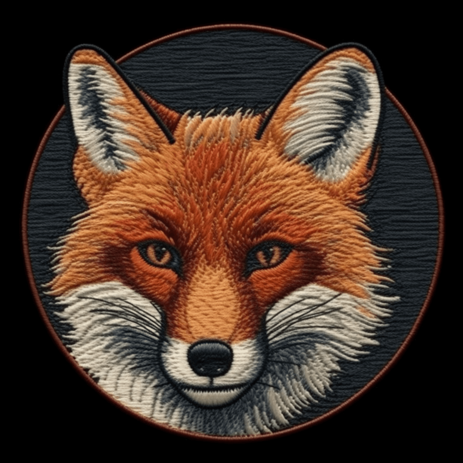 Red Fox Embroidered Patch Iron-on Applique Clothing Backpack Wild Animal 