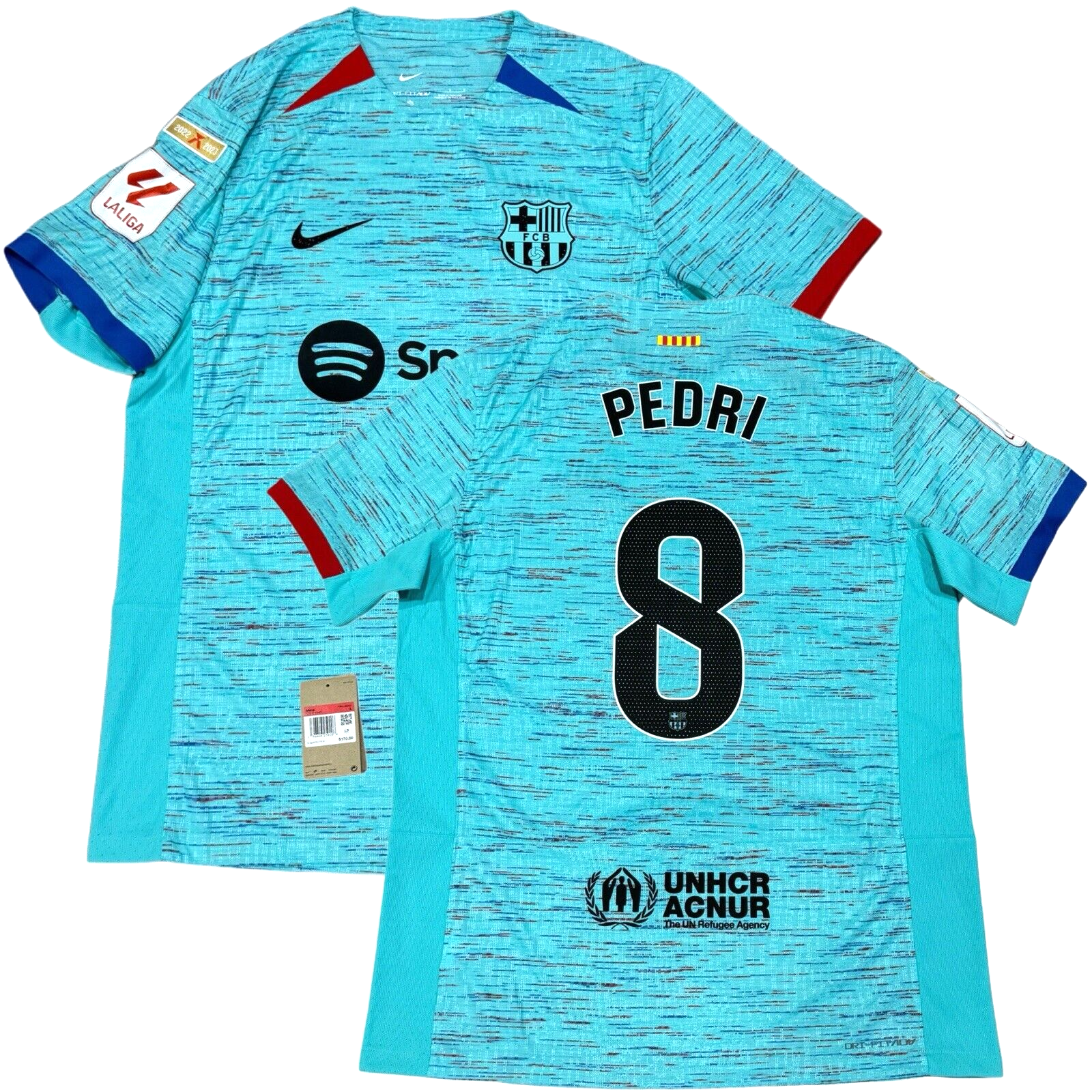 Nike FC Barcelona PEDRI 8 ベージュ ジャージ Nike Barcelona Home L/S Pedri 8 Jersey 2024-2025 (La Liga)