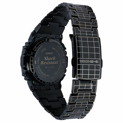 Pre-owned Casio G-shock Gmw-b5000cs-1jr Grid Tunnel Black Radio Solar Bluetooth Men Watch