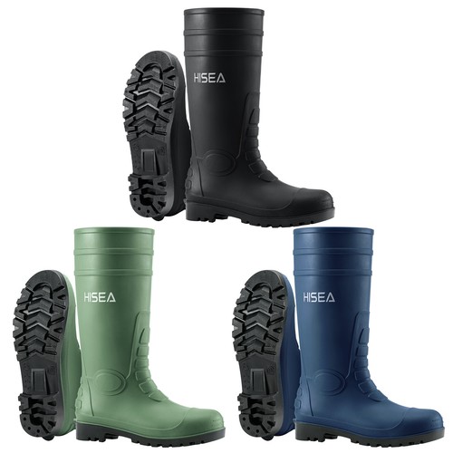 Steel Shank Pvc Waterproof Outdoor Yard Fishing Work Boots