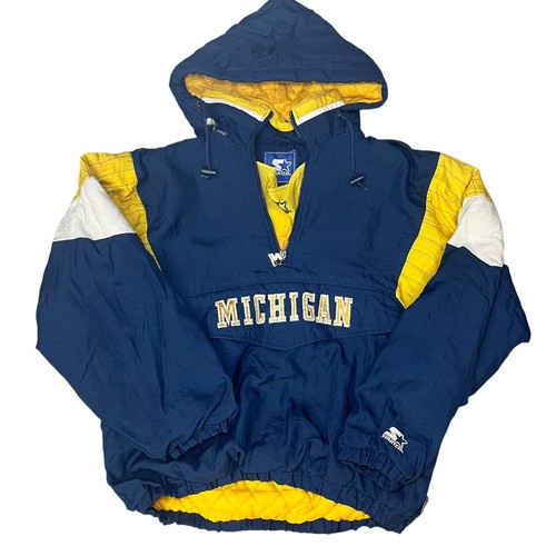 MICHIGAN STARTERミシガン チーム系 チームジャケット アウター Starter University Of Michigan Wolverines Satin Style Jacket