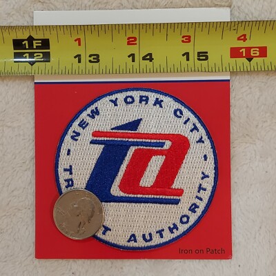 NYC MTA TA subway bus blue and red ''ta'' logo Iron On Patch new free shipping