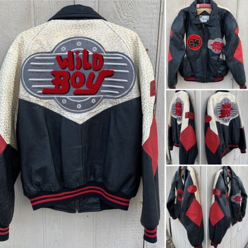 Vintage 1980s Wild Boy New Wave Hip Hop Animal Print Leather Jacket Phase 2 Sz S | eBay Vintage 1980s Wild Boy New Wave Hip Hop Animal Print Leather Jacket Phase 2 Sz S | eBay