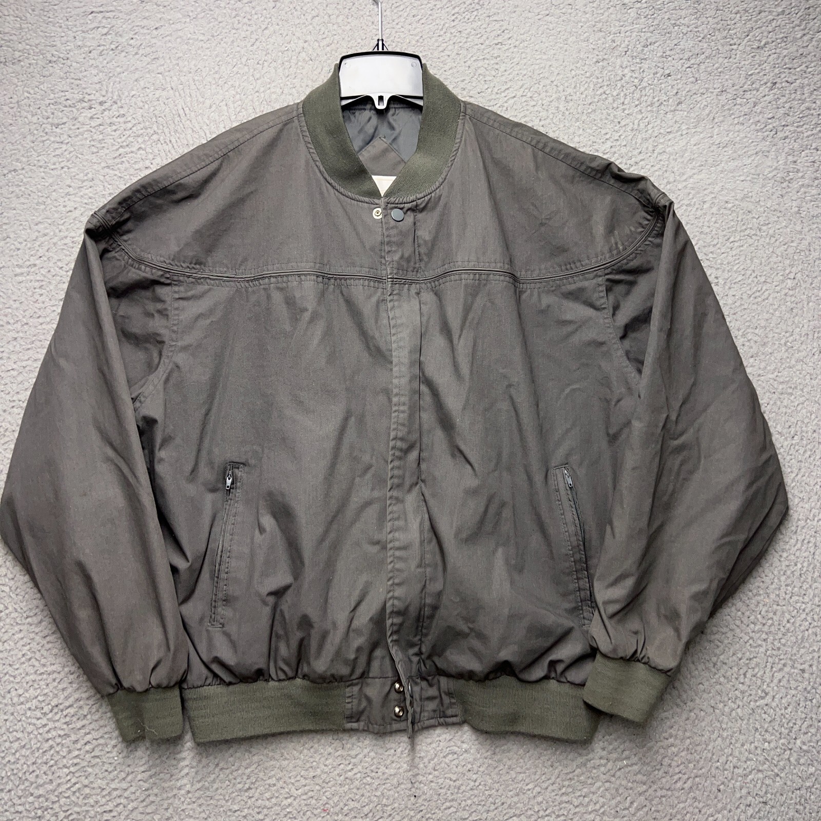 Arnold Palmer Jacket Mens XL Gray Golf Full Zip Outdoor Cotton