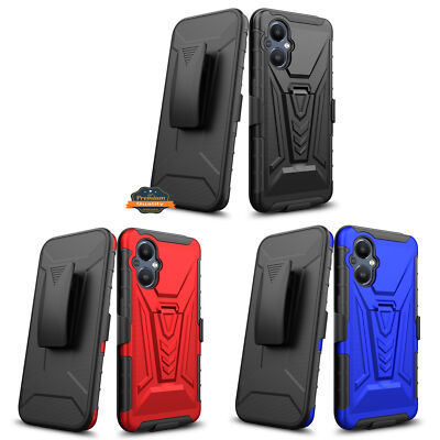 For OnePlus Nord N20 5G Hybrid Kickstand TPU Swivel Belt Clip Holster Case Cover