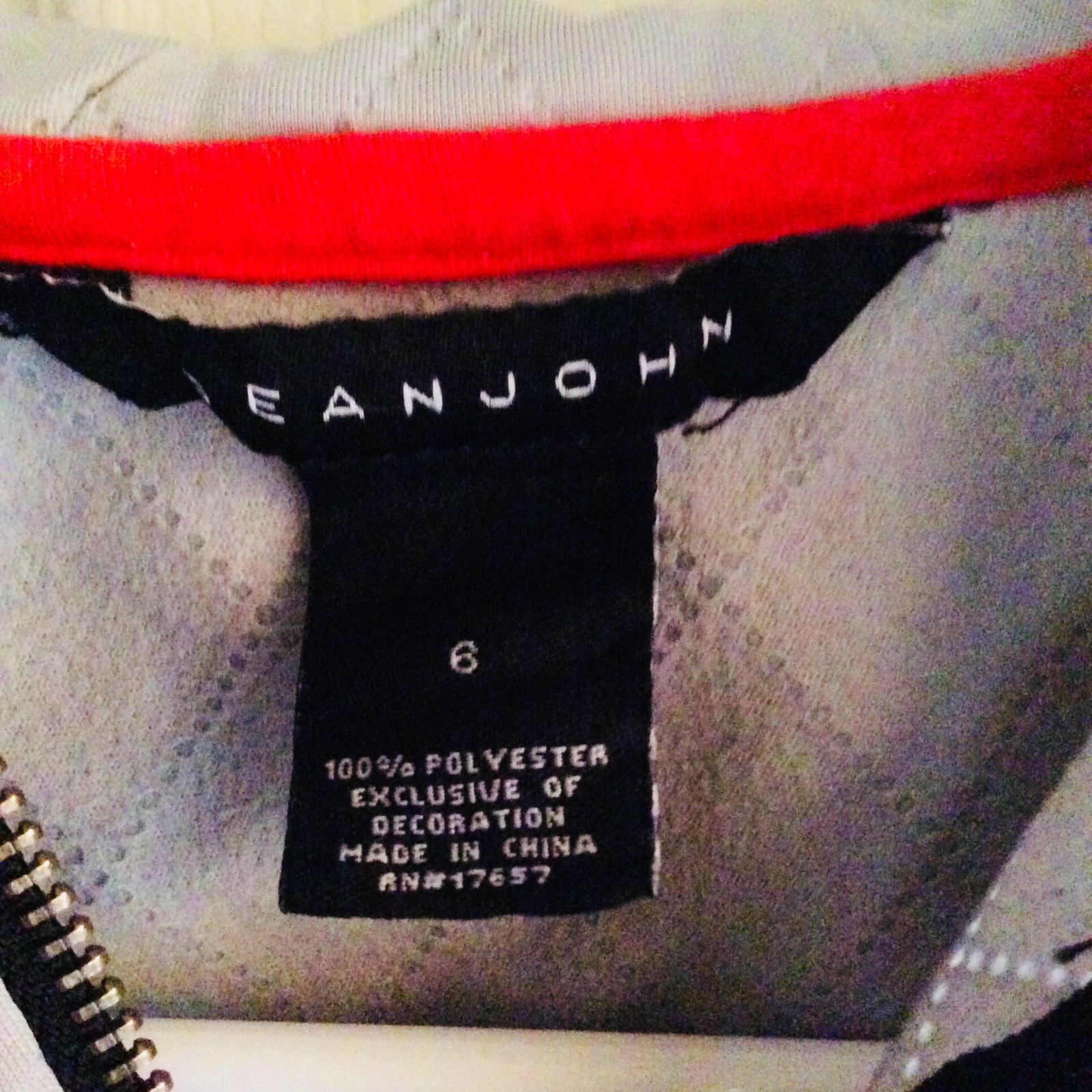 Sean John Original Black/Red/Gray Hoodie Jacket Size Youth 6 EUC (G1)