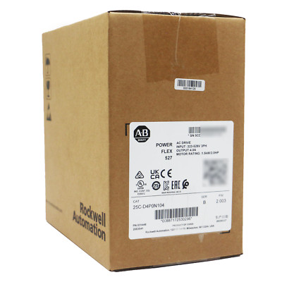 New Sealed Allen Bradley 25C-D4P0N104 PowerFlex 527 1.5kW / 2Hp AC Drive