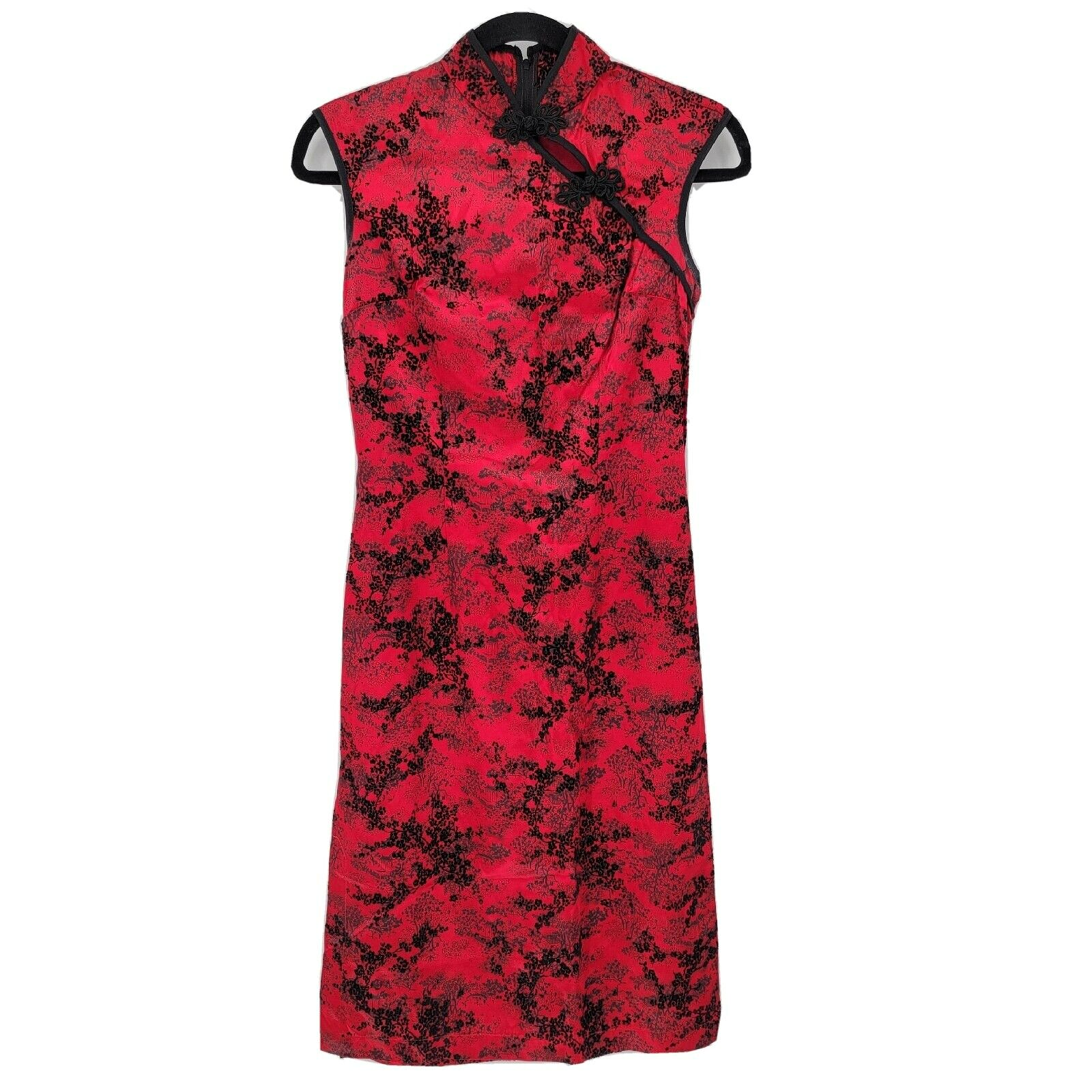 Morbid Threads Women's XS Cheongsam Dress Asian 90's Red