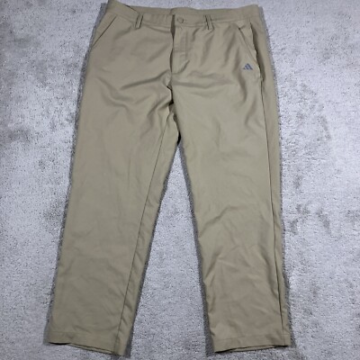 Adidas Performance Golf Pants Men s 36x30 Beige Stretch Outdoor Lightweight