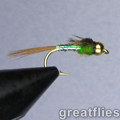 1 dozen (12) - Lightning Bug Nymph - Bead Head