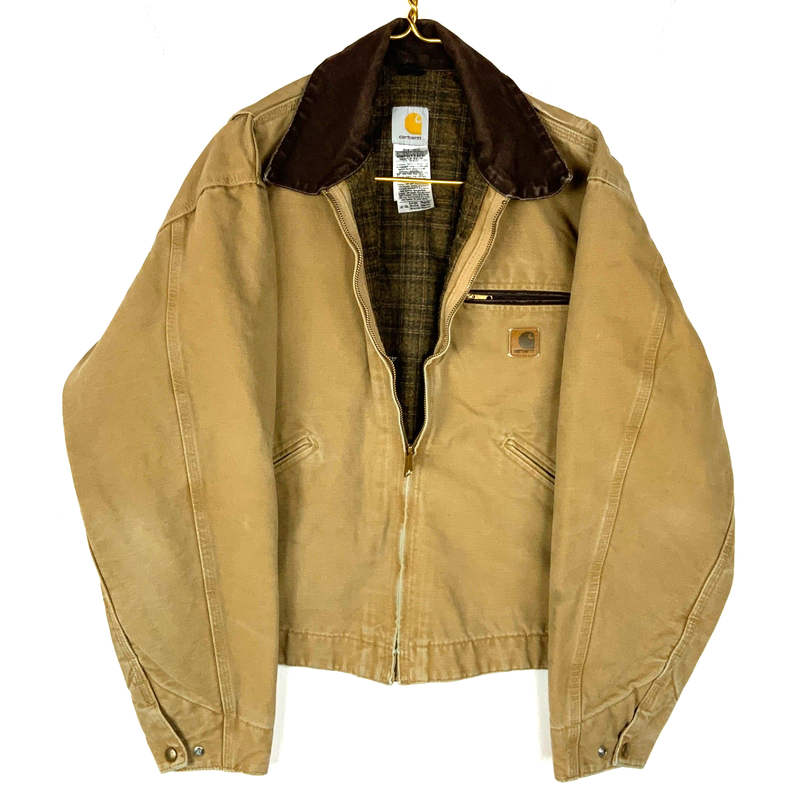 Carhartt J97 SDL ブラウンジャケット VTG Carhartt Jacket Detroit J97 SDL Camel Brown Blanket