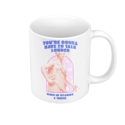 Tasse Céramique Mug Talk Louder Thong Collage Art Retro Illustration Parodie