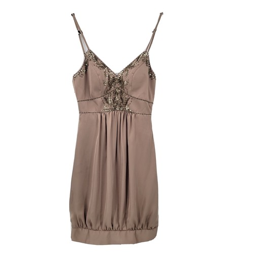 Studios W by Sue Wong Women's 2 Taupe Spaghetti Strap