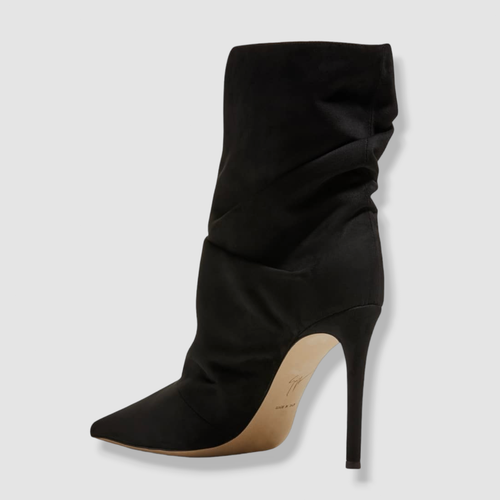 Pre-owned Giuseppe Zanotti $886  Women's Black Braquel Slouchy Boot Shoe Sz Eu 37.5/us 7.5